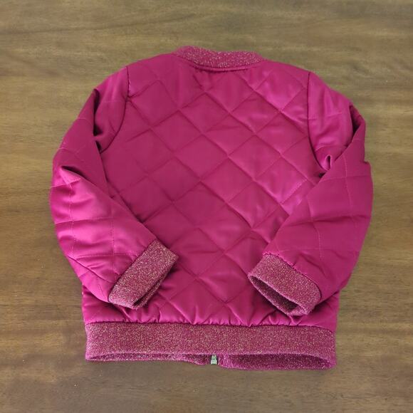 Disney collection by TUTU contour girls satin quilted bomber Jacket size 5/6 GUC - Picture 5 of 6